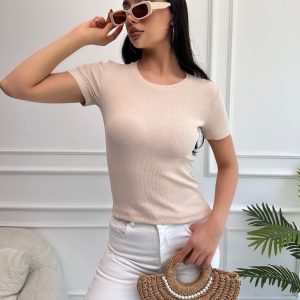 bisiklet yaka kaşkorse bluz